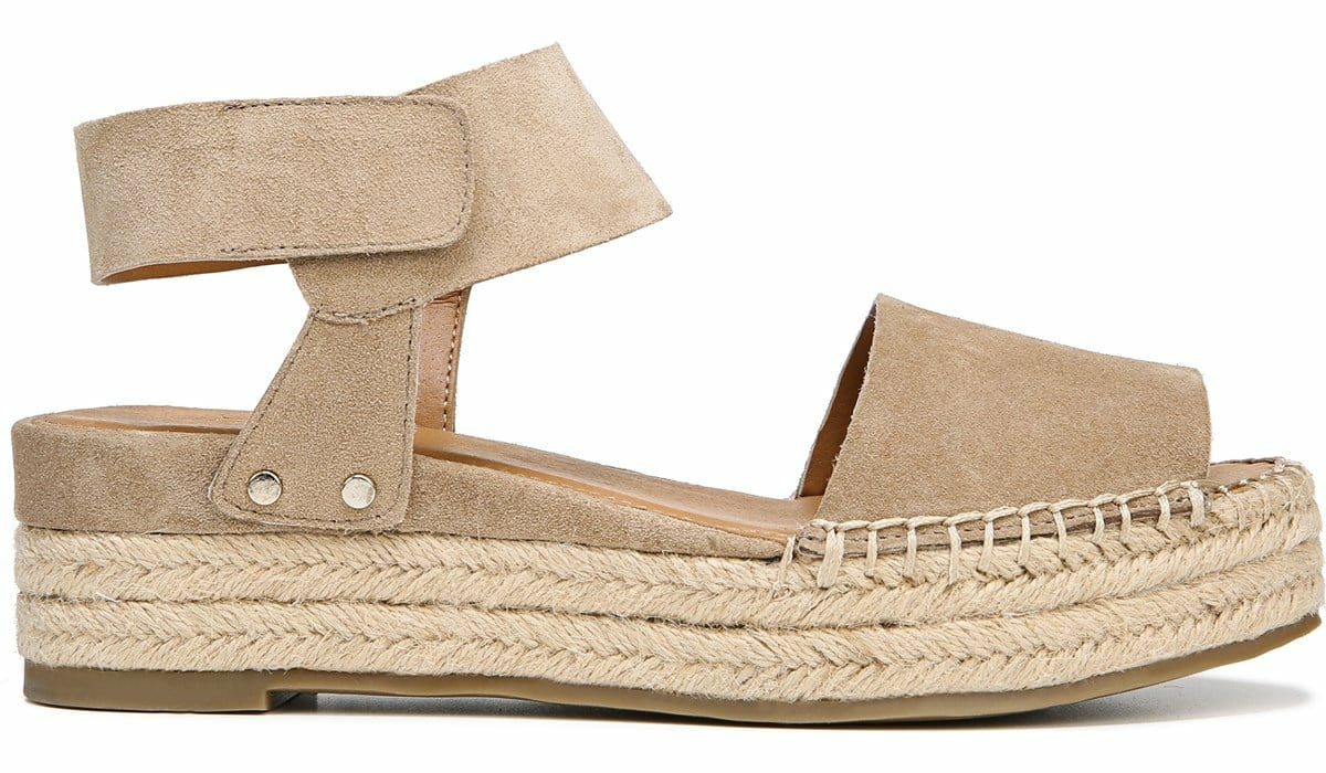 Sarto Oak Espadrille Sandal - Dark Sand Suede