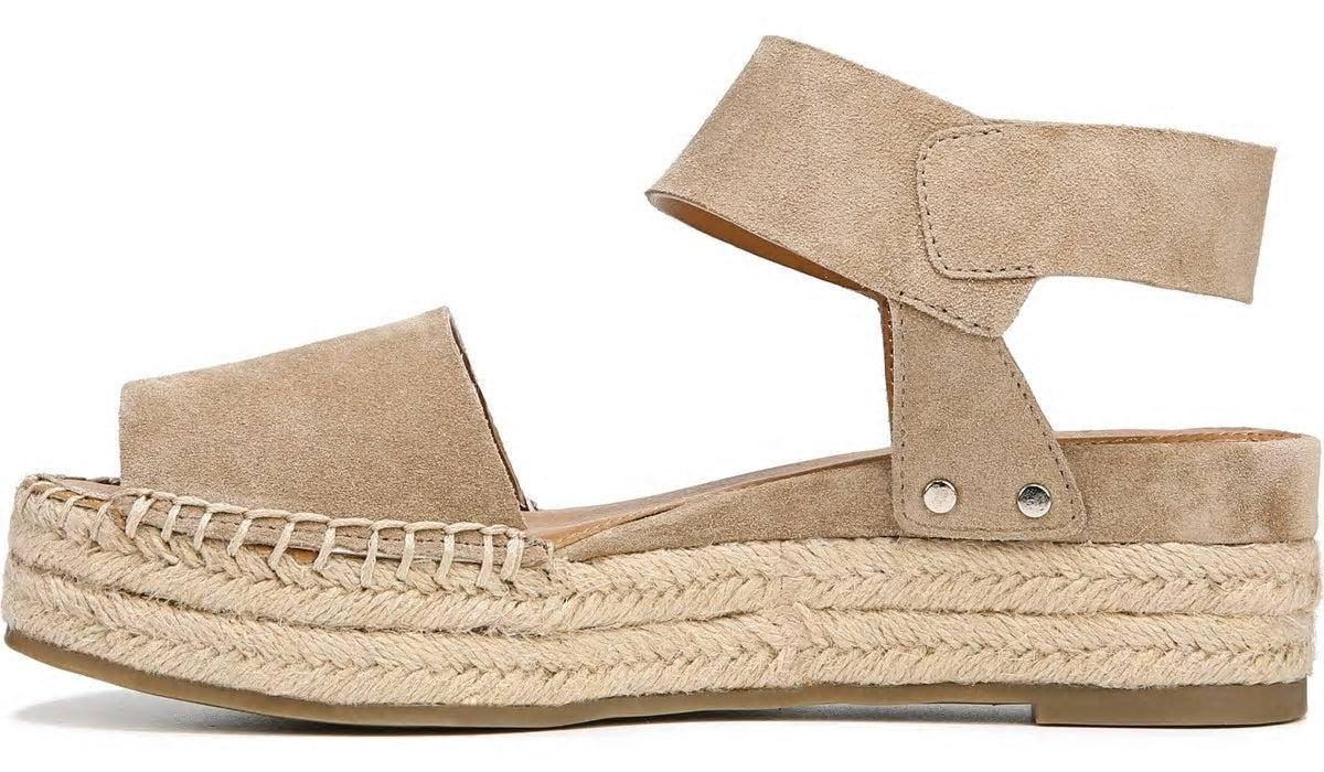 Sarto Oak Espadrille Sandal - Dark Sand Suede