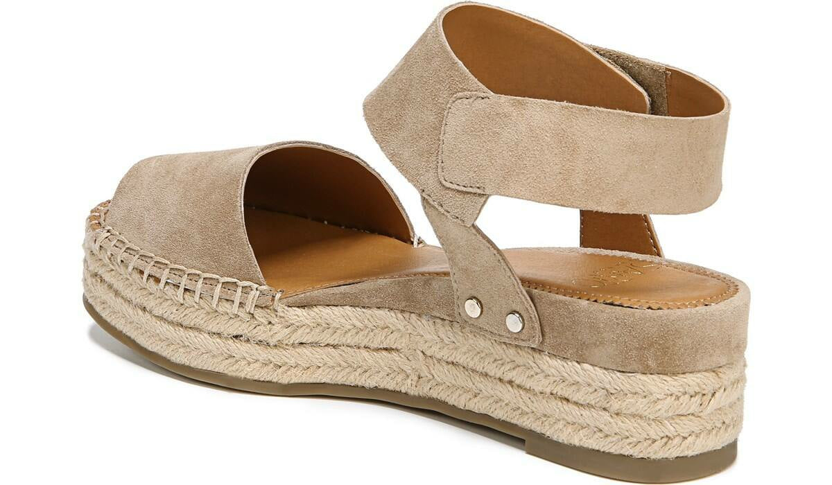 Sarto Oak Espadrille Sandal - Dark Sand Suede