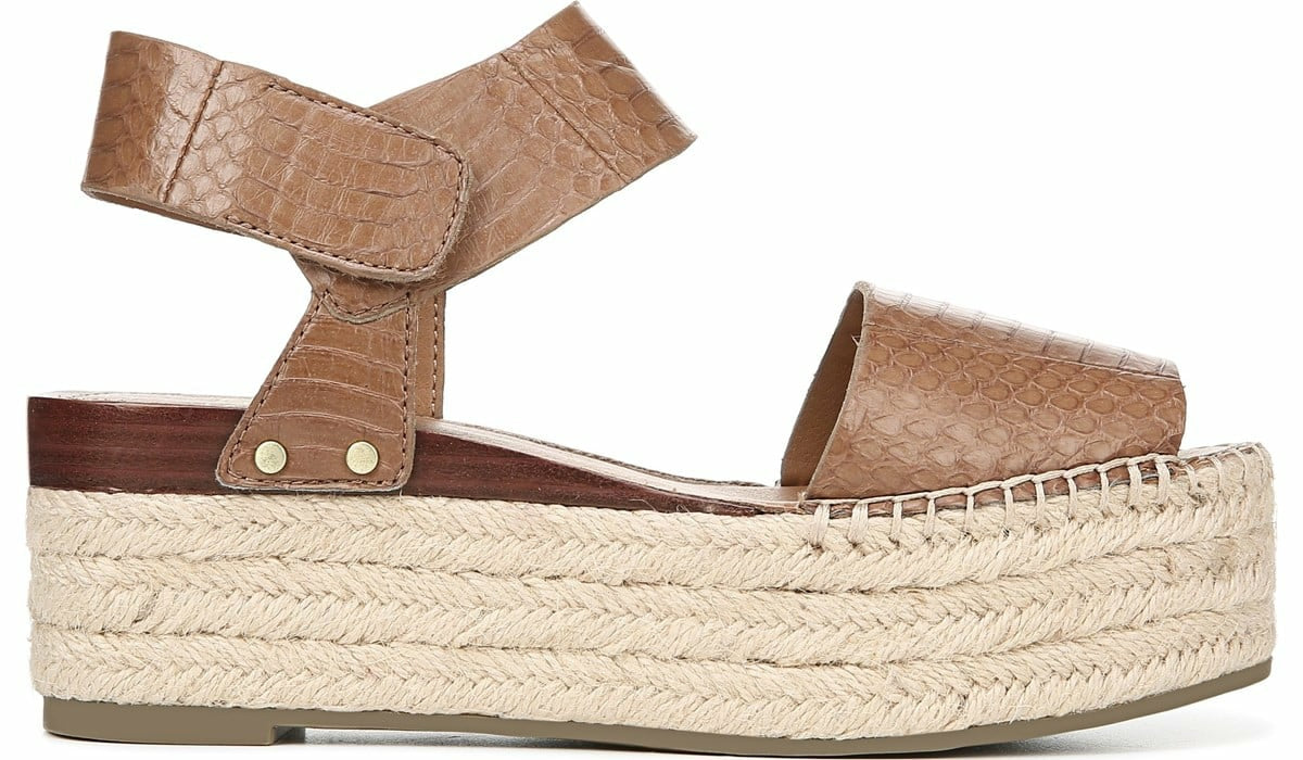 Sarto Leo 2 Espadrille Wedge Sandal - Saddle Snake Print Leather