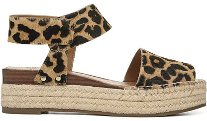 Sarto Oak Espadrille Sandal - Leopard Print Calf Hair