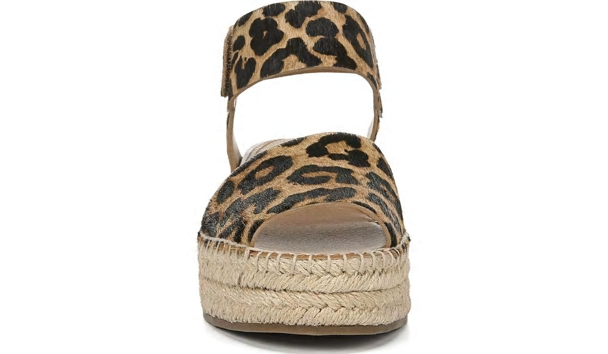 Sarto Oak Espadrille Sandal - Leopard Print Calf Hair