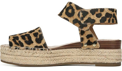 Sarto Oak Espadrille Sandal - Leopard Print Calf Hair