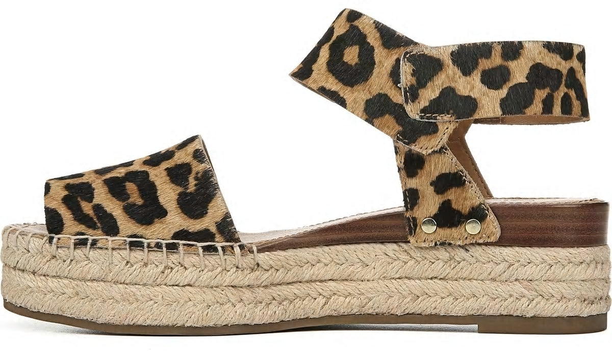 Sarto Oak Espadrille Sandal - Leopard Print Calf Hair