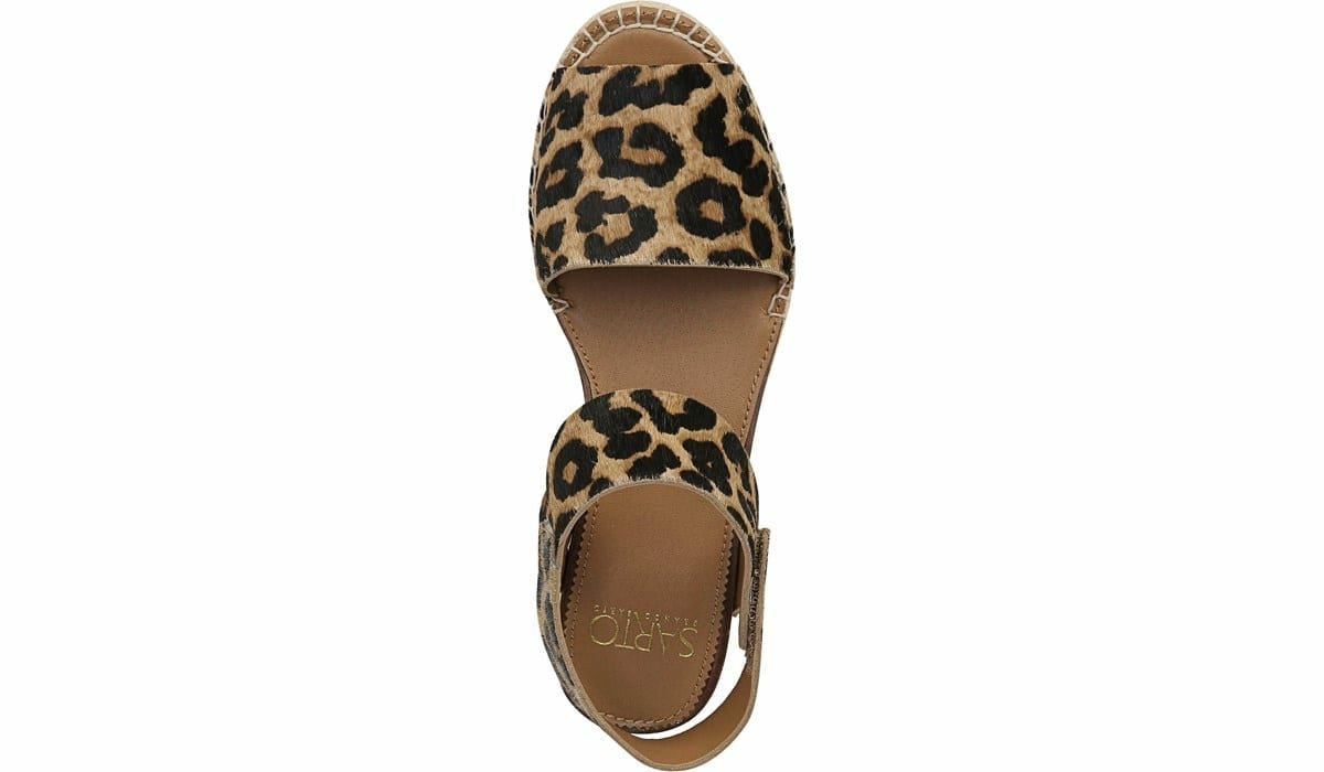 Sarto Oak Espadrille Sandal - Leopard Print Calf Hair