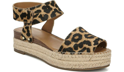 Sarto Oak Espadrille Sandal - Leopard Print Calf Hair
