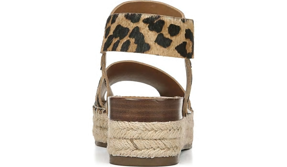 Sarto Oak Espadrille Sandal - Leopard Print Calf Hair