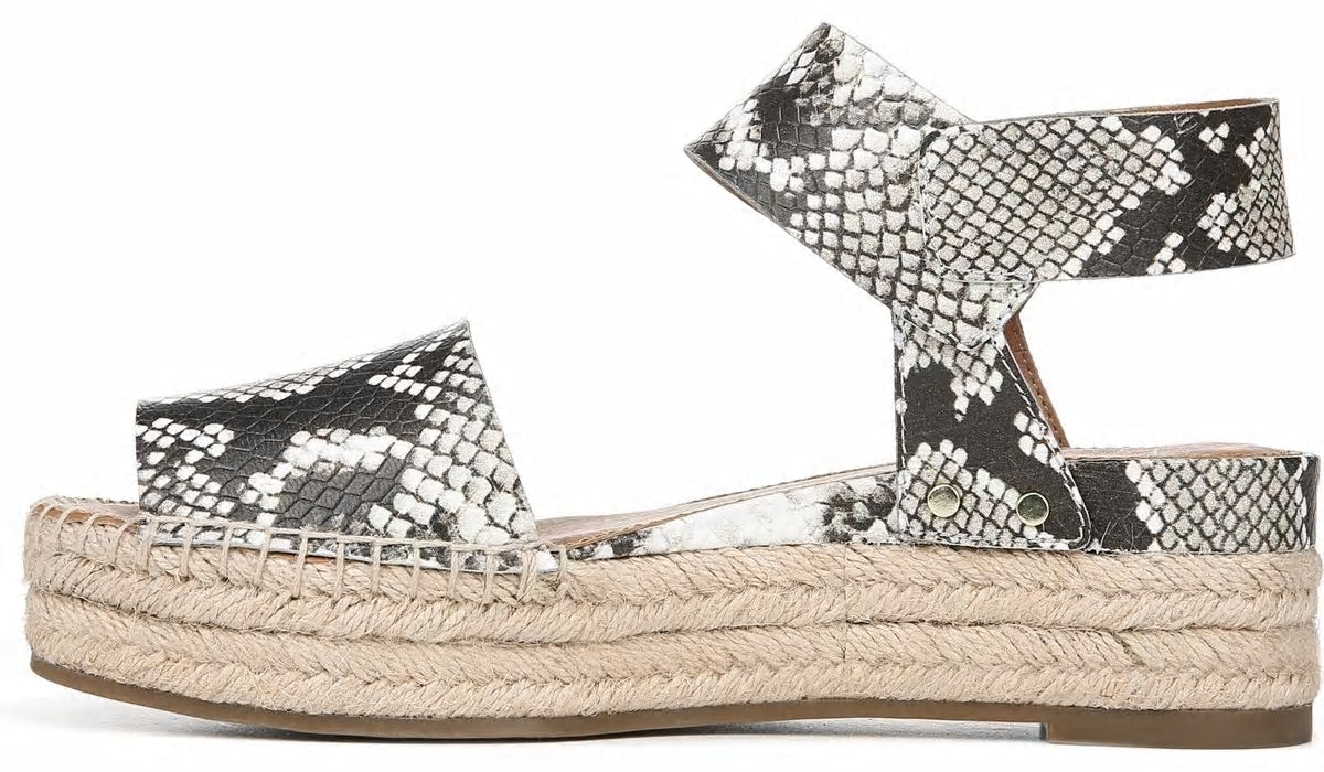Sarto Oak Espadrille Sandal - Natural Snake Print Leather
