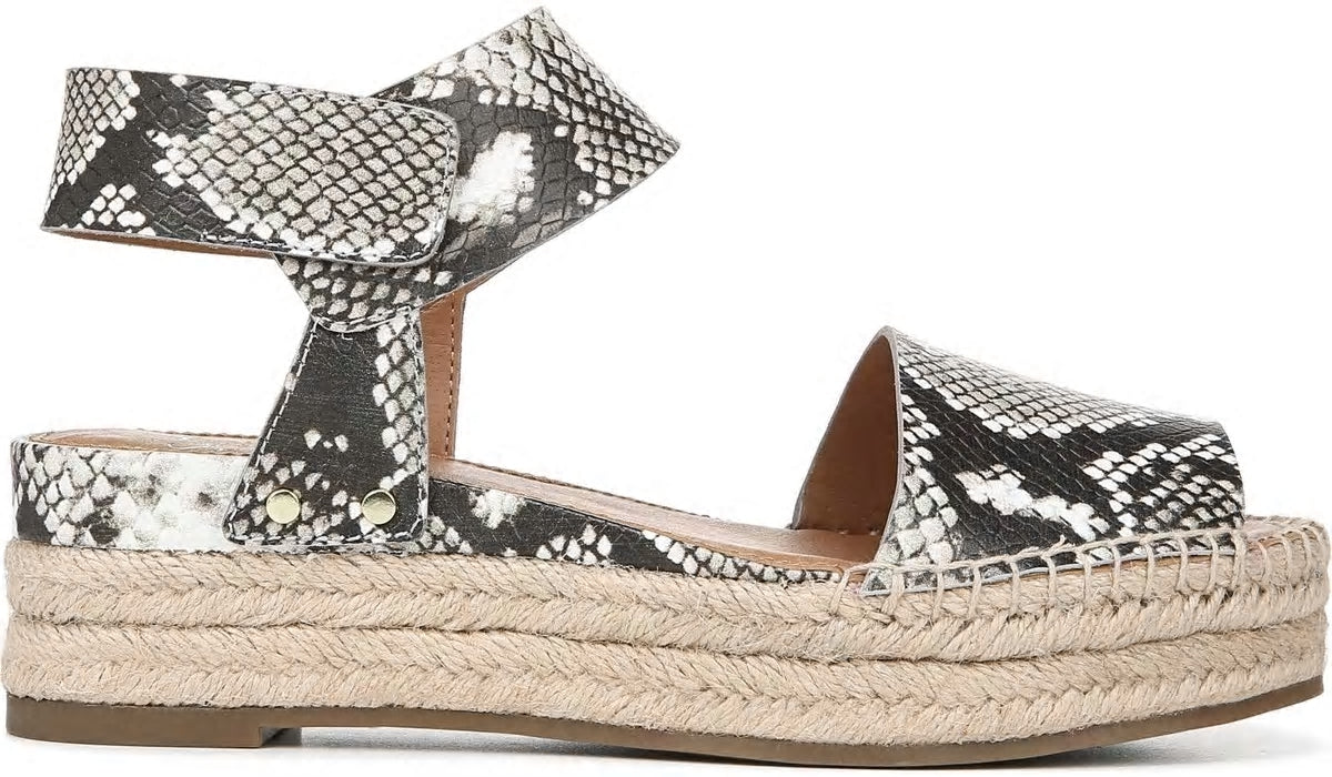 Sarto Oak Espadrille Sandal - Natural Snake Print Leather