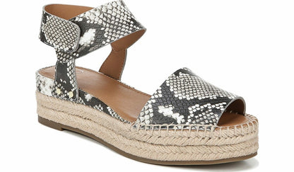 Sarto Oak Espadrille Sandal - Natural Snake Print Leather