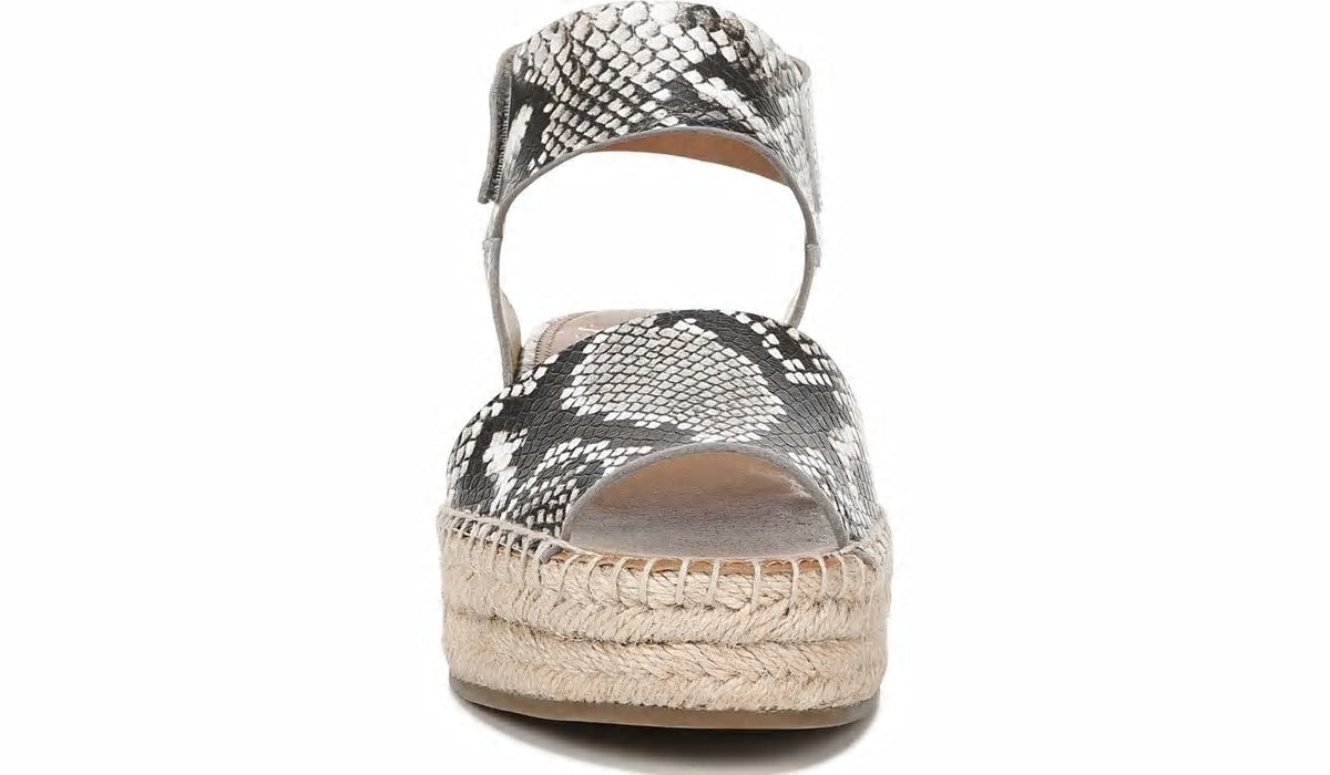 Sarto Oak Espadrille Sandal - Natural Snake Print Leather
