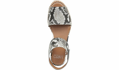 Sarto Oak Espadrille Sandal - Natural Snake Print Leather