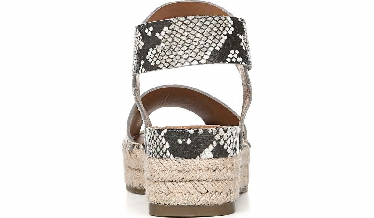 Sarto Oak Espadrille Sandal - Natural Snake Print Leather
