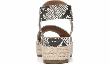 Sarto Oak Espadrille Sandal - Natural Snake Print Leather