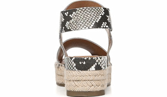 Sarto Oak Espadrille Sandal - Natural Snake Print Leather