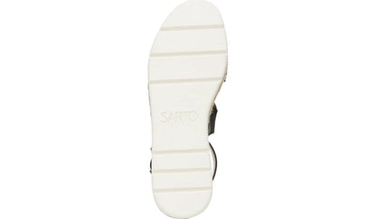 Sarto Calvin Wedge Sandal - Black Leather