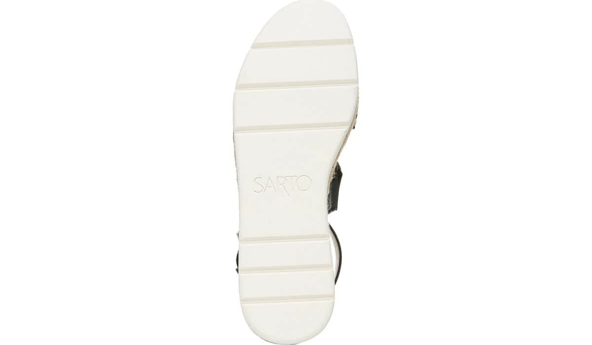 Sarto Calvin Wedge Sandal - Black Leather