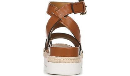 Sarto Calvin Wedge Sandal - Brown Leather