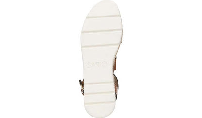 Sarto Calvin Wedge Sandal - Brown Leather