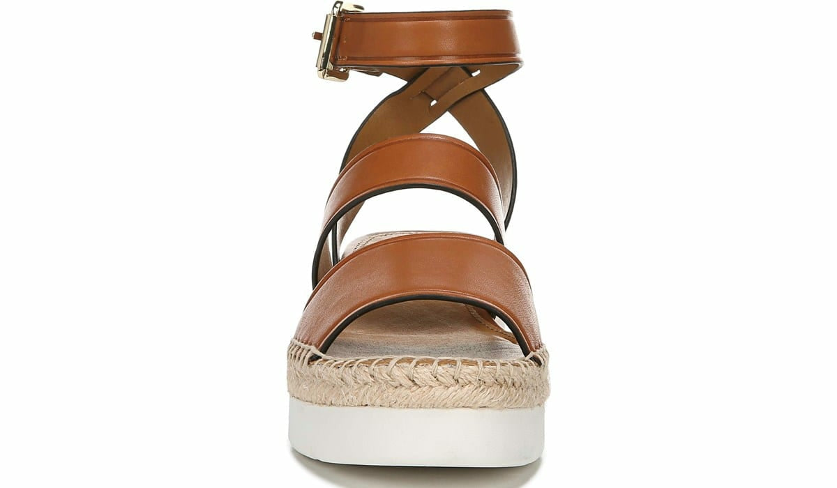 Sarto Calvin Wedge Sandal - Brown Leather