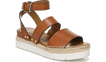 Sarto Calvin Wedge Sandal - Brown Leather
