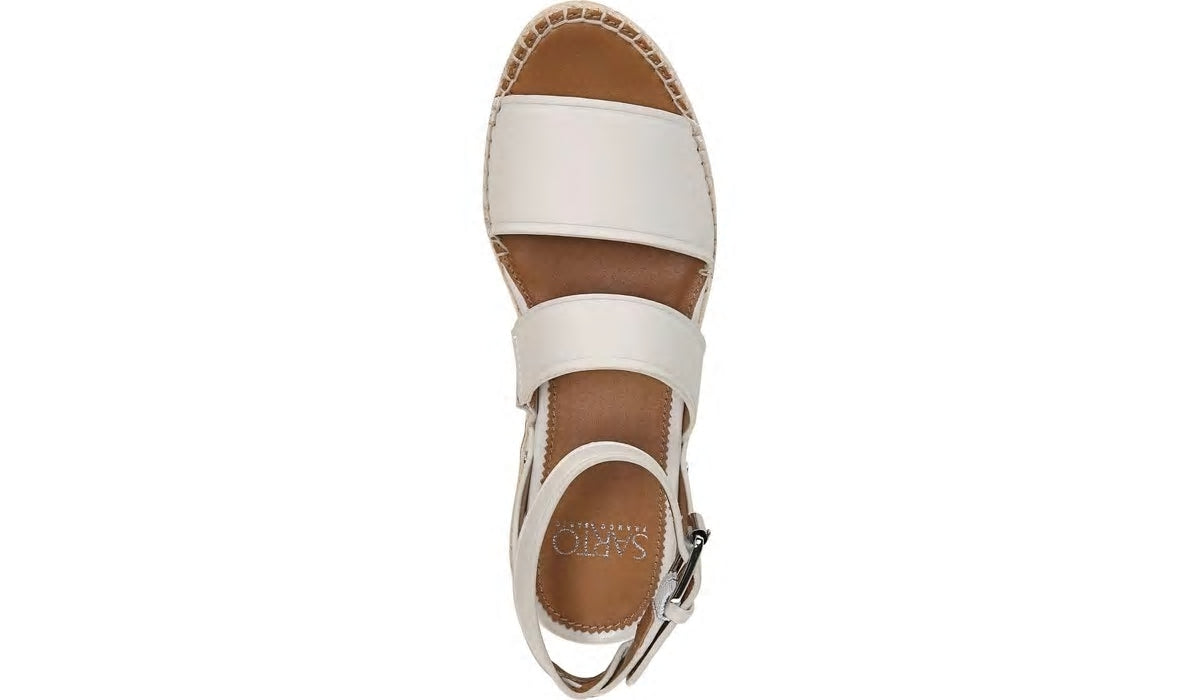 Sarto Calvin Wedge Sandal - Putty Leather