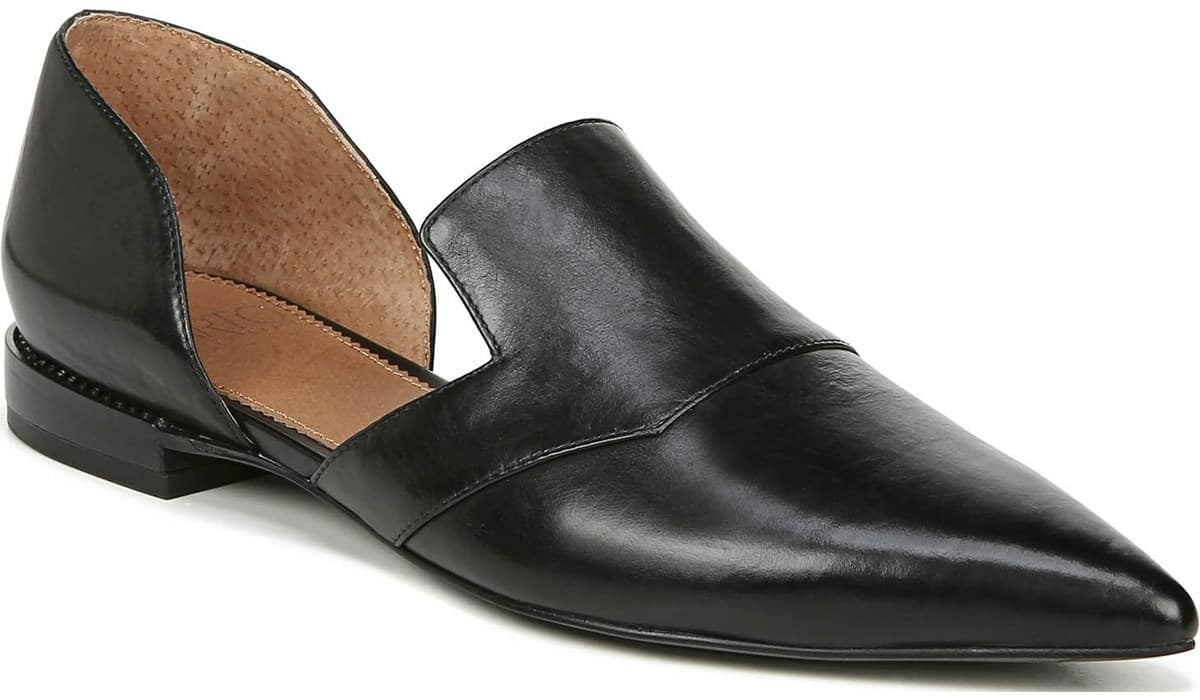 Sarto Toby D'Orsay Flat - Black Leather