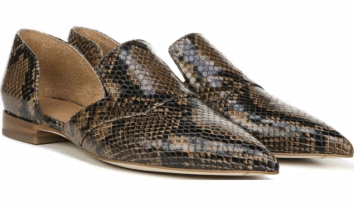 Sarto Toby D'Orsay Flat - Taupe Snake Leather