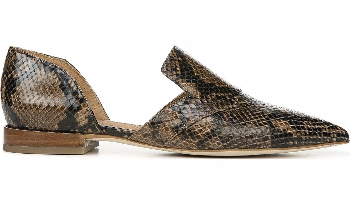 Sarto Toby D'Orsay Flat - Taupe Snake Leather