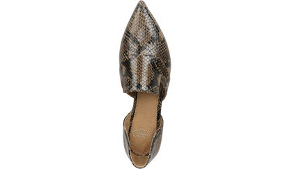 Sarto Toby D'Orsay Flat - Taupe Snake Leather