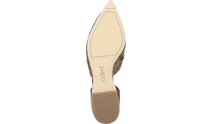 Sarto Toby D'Orsay Flat - Taupe Snake Leather