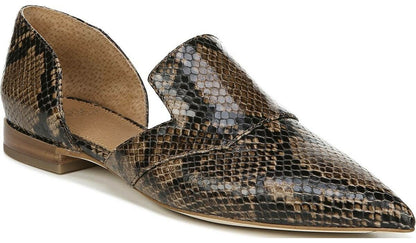 Sarto Toby D'Orsay Flat - Taupe Snake Leather