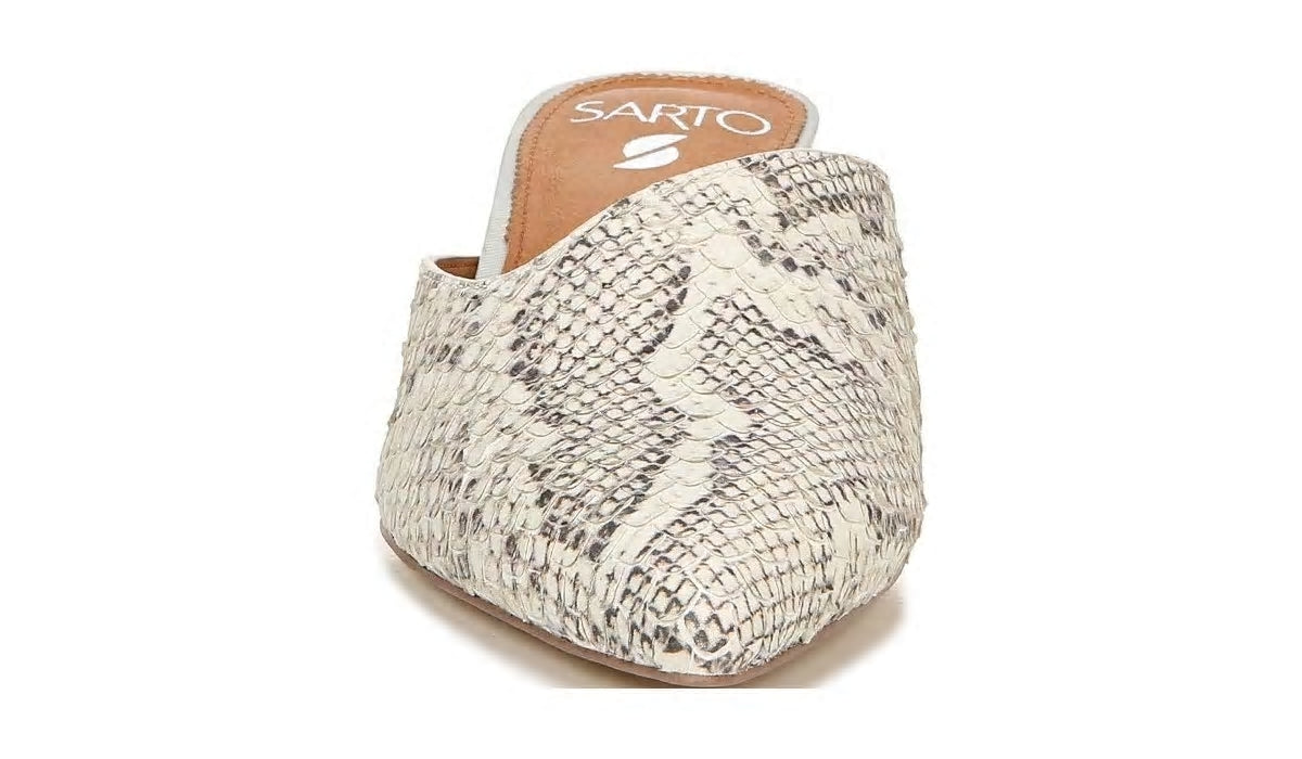 Sarto Visa 2 Mule - Natural Snake Print Leather