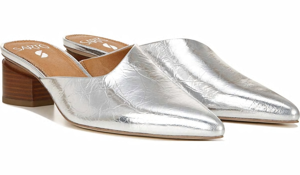 Sarto Visa Mule - Silver Metallic Leather