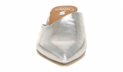 Sarto Visa Mule - Silver Metallic Leather
