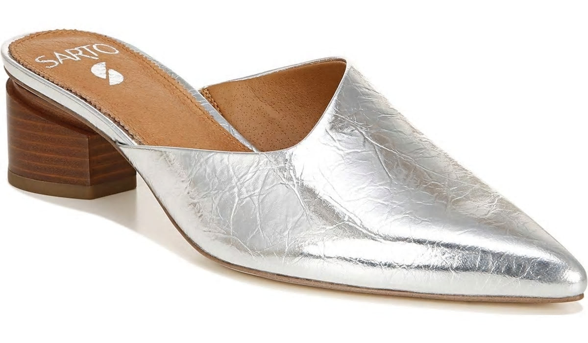 Sarto Visa Mule - Silver Metallic Leather
