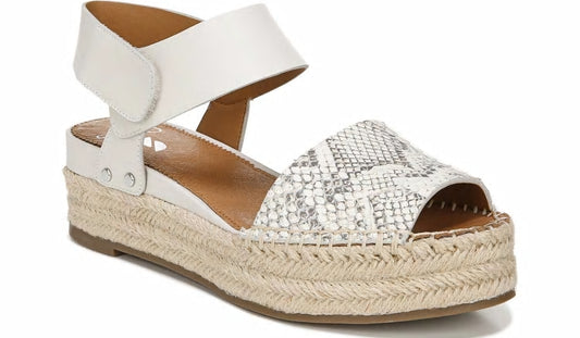 Sarto Oak Espadrille Sandal - Natural Snake Print Leather