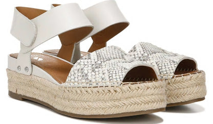 Sarto Oak Espadrille Sandal - Natural Snake Print Leather