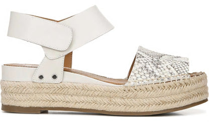 Sarto Oak Espadrille Sandal - Natural Snake Print Leather