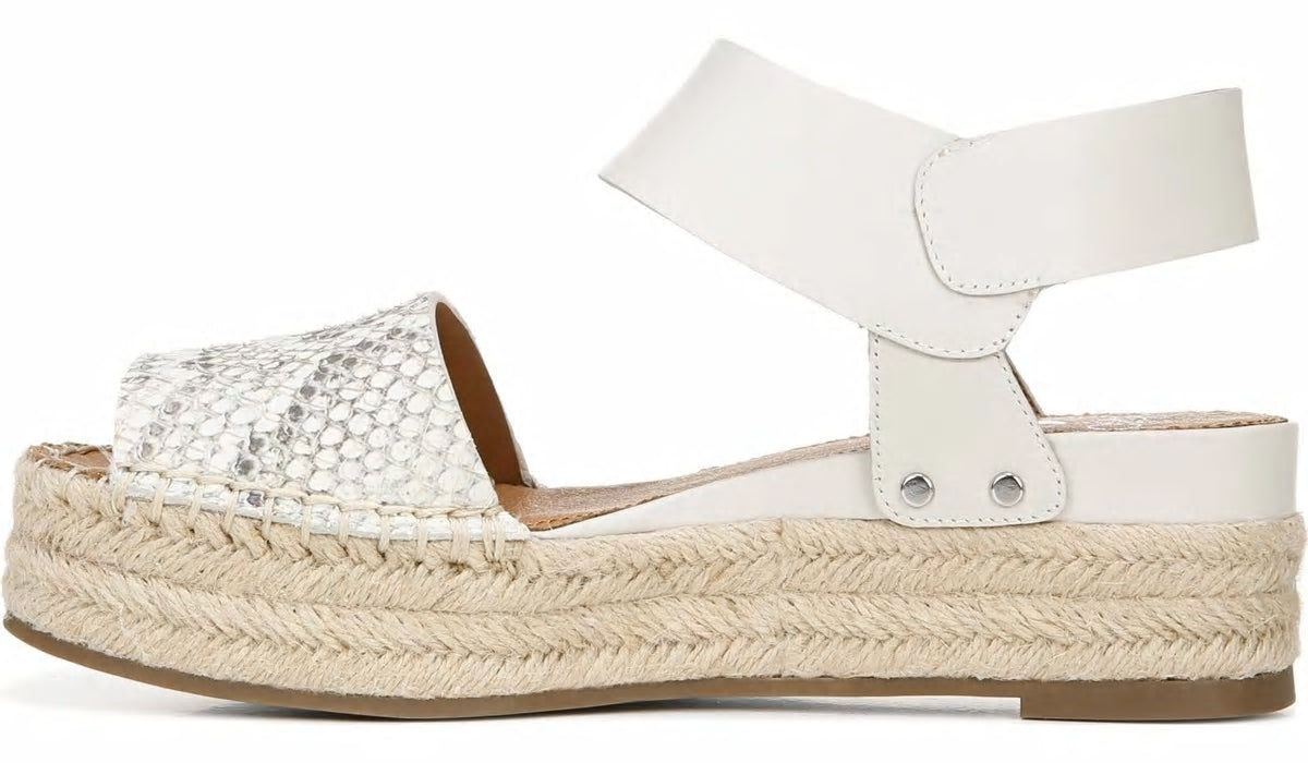 Sarto Oak Espadrille Sandal - Natural Snake Print Leather