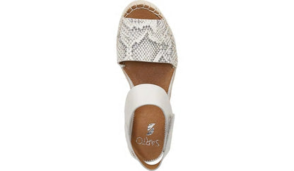 Sarto Oak Espadrille Sandal - Natural Snake Print Leather