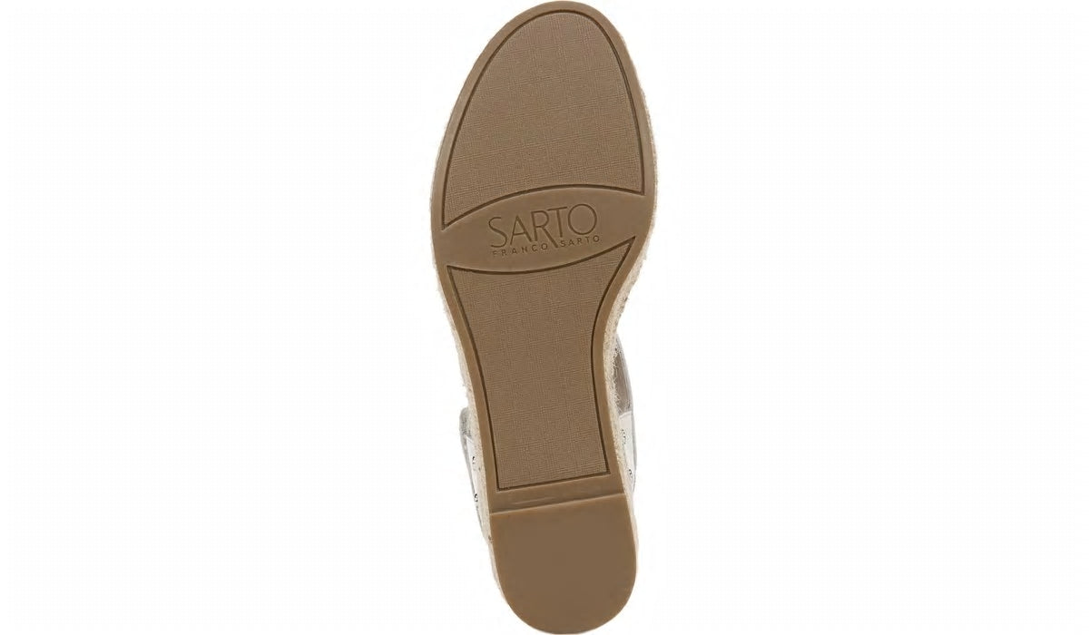 Sarto Oak Espadrille Sandal - Natural Snake Print Leather