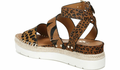 Sarto Calvin Wedge Sandal - Whiskey Calf Hair