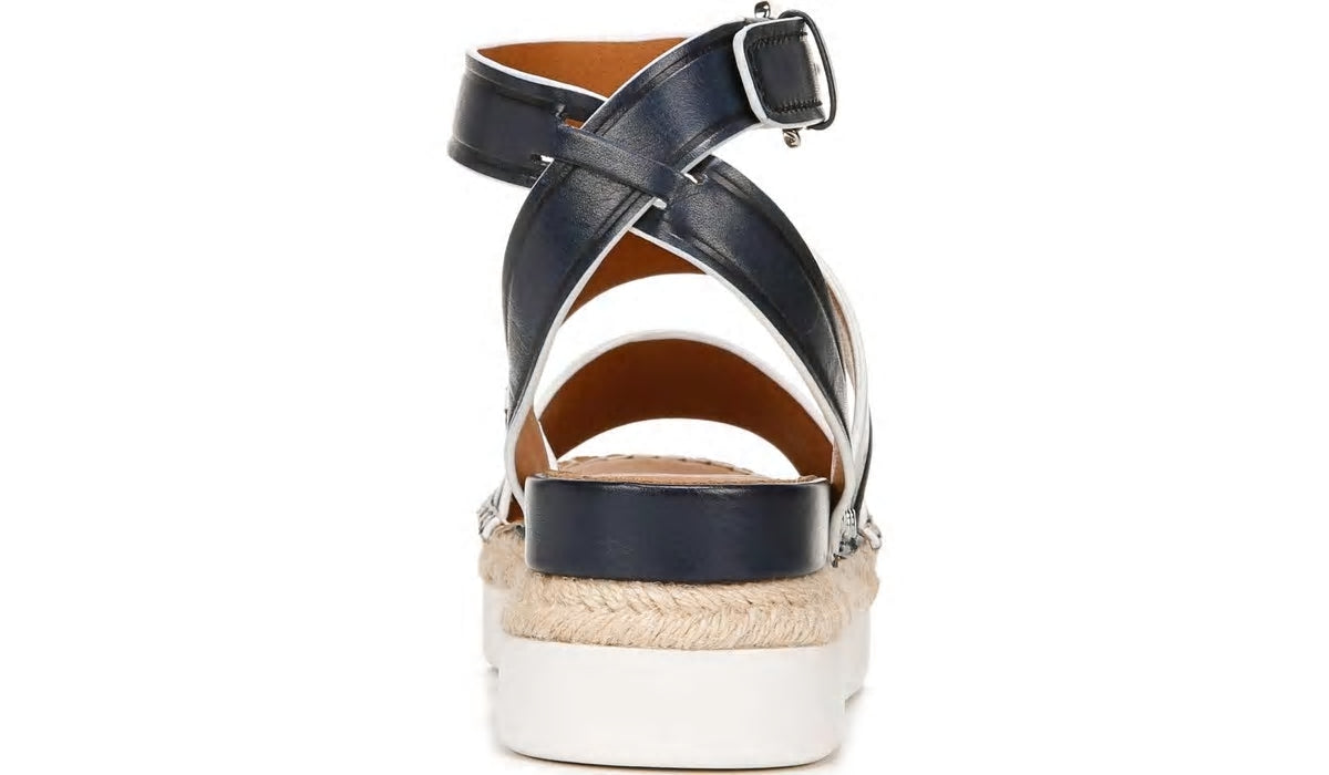 Sarto Calvin Wedge Sandal - Navy Leather