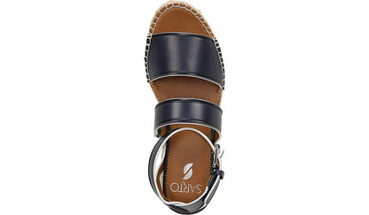 Sarto Calvin Wedge Sandal - Navy Leather