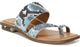 Teal Snake Print Leather
