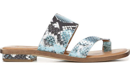 Sarto Ediana Sandal - Teal Snake Print Leather