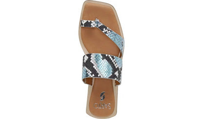 Sarto Ediana Sandal - Teal Snake Print Leather