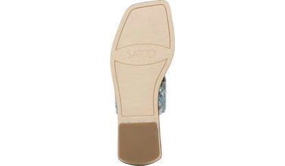 Sarto Ediana Sandal - Teal Snake Print Leather
