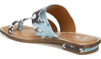 Sarto Ediana Sandal - Teal Snake Print Leather